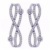Image 1 : 14KT White Gold Ladies Diamond Earrings -# 8624