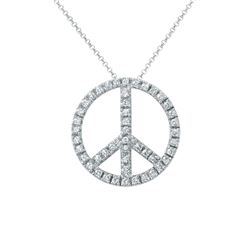 14KT White Gold Ladies Diamond Slider with Chain -# 8911