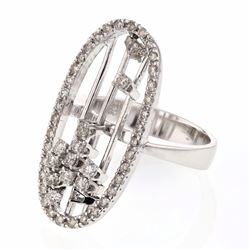 14KT White Gold Ladies Diamond Ring -# 9442