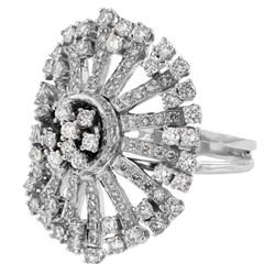 18KT White Gold Ladies Diamond Ring -# 10453
