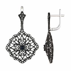 14KT White Gold Gemstone Earrings -# 6239