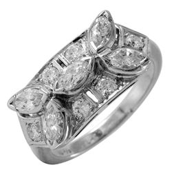 Platinum Marquise Diamond Ring -# 39