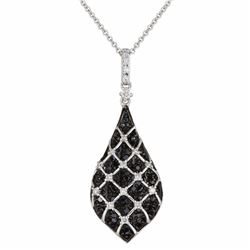 14KT White Gold Diamond Pendant With Chain -# 6212