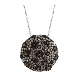 14KT White Gold Gemstone Pendant With Chain -# 6162-1