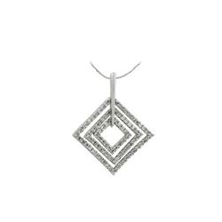 14KT White Gold Ladies Diamond Necklace -# 8880