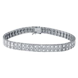 18KT White Gold Ladies Diamond Bracelet -# 10478