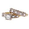 Image 2 : 14KT Yellow Gold Diamond Wedding Set -# 375
