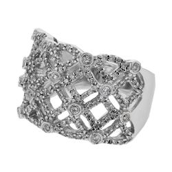 14KT White Gold Ladies Diamond Ring -# 9663