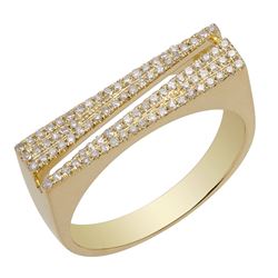 14KT Yellow Gold Women's Diamond Ring -# 7578-1