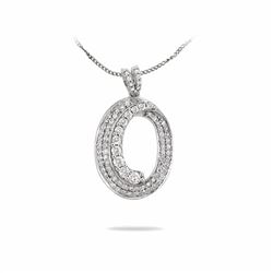 14KT White Gold Ladies Diamond Necklace -# 9221
