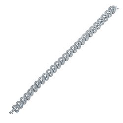 18KT White Gold Diamond Bracelet -# 6508