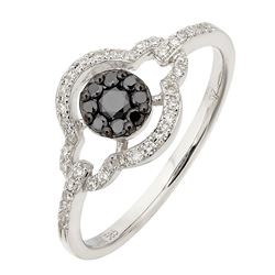 14KT White Gold Women's Diamond Ring -# 6047-1