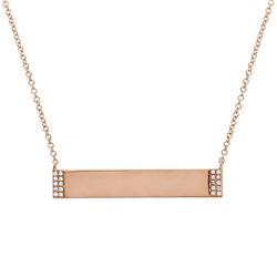 14KT Rose Gold Diamond Necklace -# 7859-1