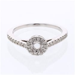 14KT White Gold Ladies Diamond Semi Mount Ring -# 8698