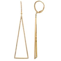 14KT Yellow Gold Diamond Earrings -# 7997