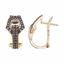 14KT Yellow Gold Diamond Earrings -# 6150-1