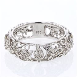 18KT White Gold Ladies Diamond Fashion Ring -# 8972