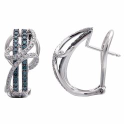 14KT White Gold Diamond Earrings -# 6183-1