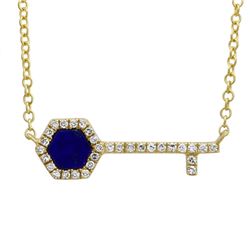 14KT Yellow Gold Gemstone Necklace -# 8087-1