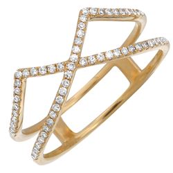 14KT Yellow Gold Women's Diamond Ring -# 7736