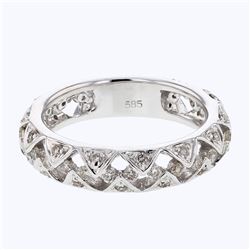 18KT White Gold Ladies Diamond Fashion Ring -# 8885