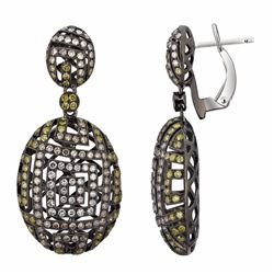 14KT White Gold Diamond Earrings -# 6052-1