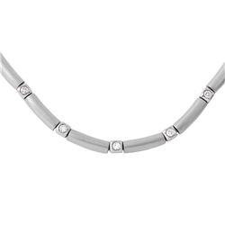 18KT White Gold Diamond Necklace -# 1191
