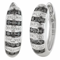 14KT White Gold Diamond Earrings -# 5876