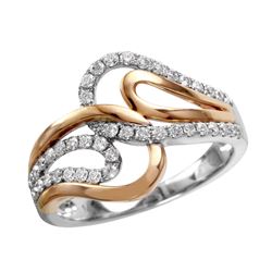 14KT Two Tone Gold Diamond RIng -# 2143