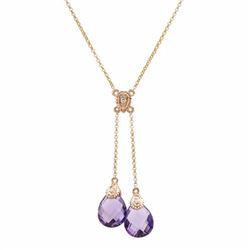 14KT Rose Gold Ladies Diamond and Gemstone Necklace -# 8688