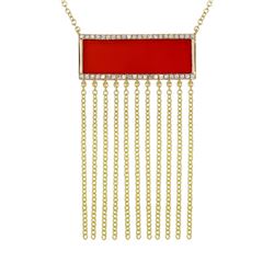 14KT Yellow Gold Gemstone Necklace -# 8057-1