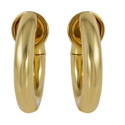 Pomellato 18KT Yellow Gold Hoop Earrings -# 506