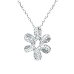 14KT White Gold Ladies Slider with Chain  -# 6791