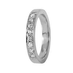 14KT White Gold Diamond Wedding Band -# 6685
