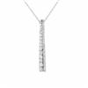 Image 1 : 14KT White Gold Ladies Slider with Chain  -# 6698