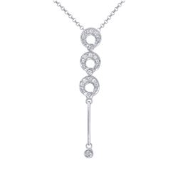 14KT White Gold Ladies Slider with Chain  -# 6761-1
