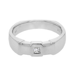 14KT White Gold Mens Diamond Ring -# 9054