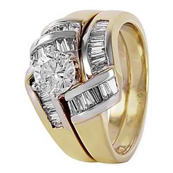 14KT Yellow Gold Diamond Engagement Ring -# 6628