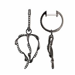 14KT White Gold Diamond Earrings -# 6153-1