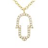 Image 1 : 14KT Yellow Gold Diamond Pendant With Chain -# 7953
