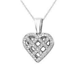 18KT White Gold Ladies Slider with Chain  -# 6704
