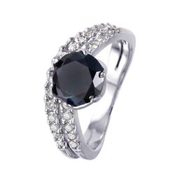 14KT White Gold Diamond Engagement Ring -# 907