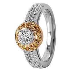 14KT Two Tone Gold Diamond Engagement Ring -# 389