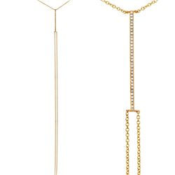 14KT Yellow Gold Diamond Necklace -# 8008