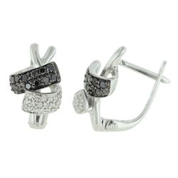 14KT White Gold Diamond Earrings -# 5904-1