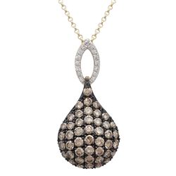 14KT Yellow Gold Diamond Pendant With Chain -# 6197