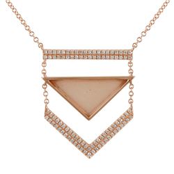 14KT Rose Gold Gemstone Necklace -# 7686-1