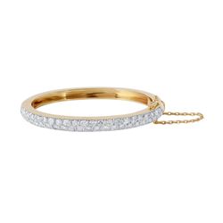 14KT Yellow Gold Diamond Bangle Bracelet  -# 479