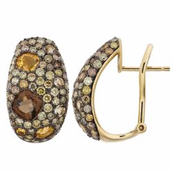 14KT Yellow Gold Gemstone Earrings -# 6041-1