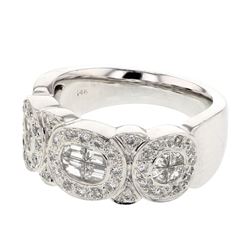 18KT White Gold Ladies Diamond Fashion Ring -# 10293